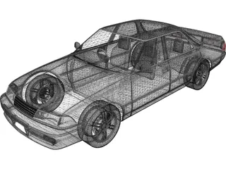 Toyota Mark II (X81) 3D Model preview