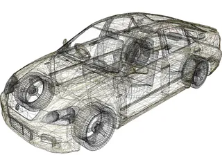 Toyota Crown S180 3D Model preview