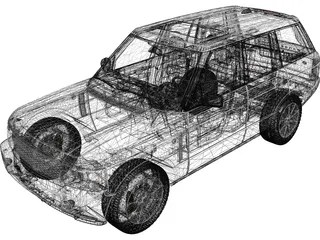 Range Rover Supercharged (2008) 3D Model preview