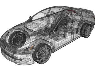 Nissan Maxima (2011) 3D Model preview