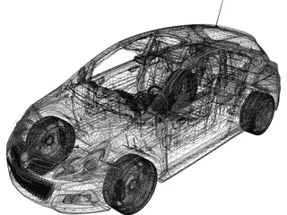 Opel/Vauxhall Corsa VXR (2009) 3D Model preview
