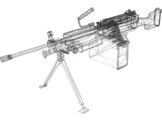 M249 LMG 3D Model preview
