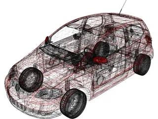 Volkswagen Fox 3-Door (2003) 3D Model preview