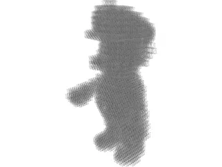 Pixel Mario Color 3D Model preview