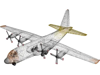 Lockheed C-130 Hercules 3D Model preview