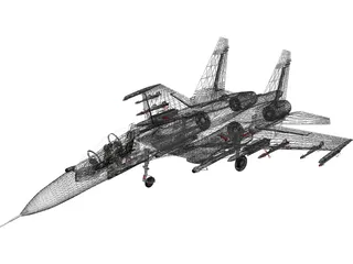 Sukhoi Su-27 Flanker 3D Model preview