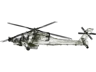 Boeing AH-64A Apache 3D Model preview