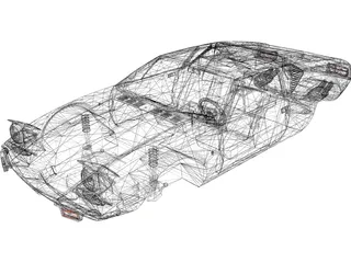De Tomaso Pantera Body 3D Model preview