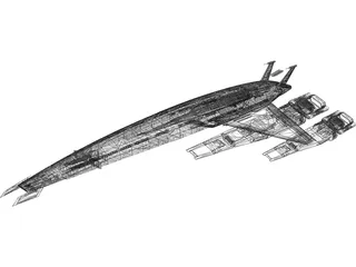 Masseffect Cerberus SSV Normany SR2 3D Model preview
