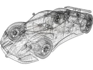 Pagani Zonda C12 3D Model preview