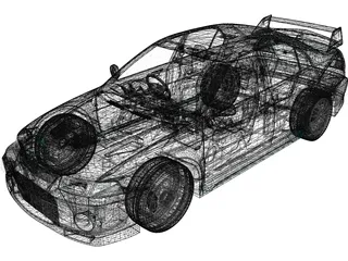 Mitsubishi Lancer Evolution VI GSR (1999) 3D Model preview
