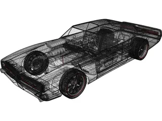 Dodge Charger Custom (1969) 3D Model preview