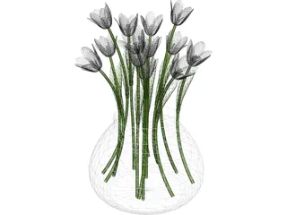Flower White 3D Model preview