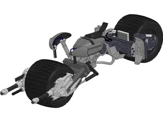 Batman The Dark Knight Batpod Motorcycle 3D Model preview
