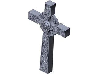 Scottish Celtic Cross 3D Model preview