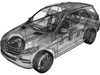 Mercedes-Benz ML 350 (2012) 3D Model preview