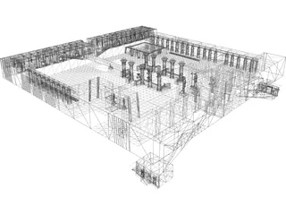 Temple of Karnak Rebuilt 3D Model preview