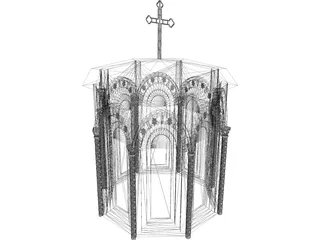 Church Tower 3D Model preview