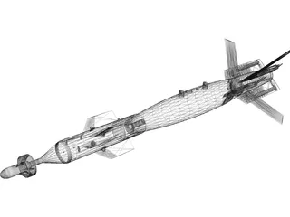 GBU-12 500lb Laser Guided Missile 3D Model preview