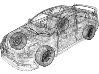 Mitsubishi Lancer Evolution X 3D Model preview