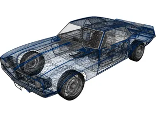 Chevrolet Camaro SS (1969) 3D Model preview