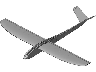 RC Moto Planeur 3D Model preview