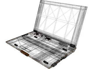 Toshiba Laptop 3D Model preview