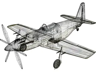 Martin Baker MB 5 3D Model preview