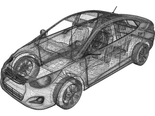 Hyundai Solaris 3D Model preview