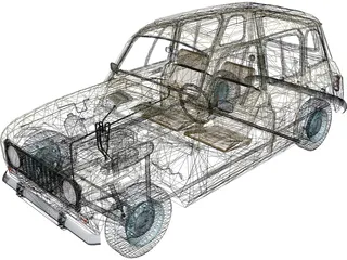 Renault 4 3D Model preview