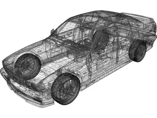 BMW M5 e34 (1995) 3D Model preview