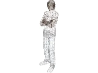 Male Teen 3D Model preview