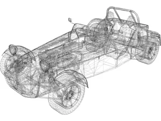 Caterham R500 3D Model preview