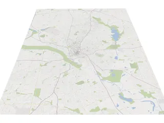 Dallas City Map 3D Model preview