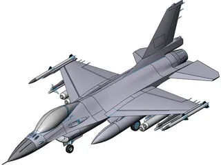 F-16 Fighting Falcon 3D Model preview