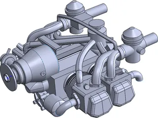 Rotax 912 Engine 3D Model preview