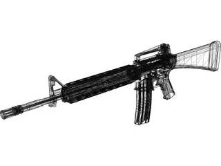 M16A2 3D Model preview