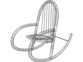 Chair Rocker 3D Model preview