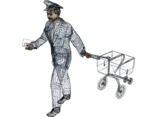Postman 3D Model preview