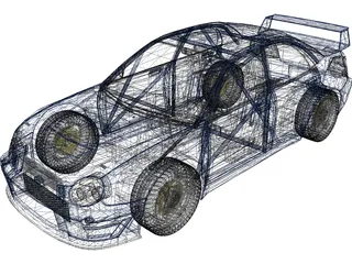 Subaru Impreza WRX STi WRC (2001) 3D Model preview