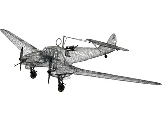 Focke-Wulf Fw 58B 3D Model preview