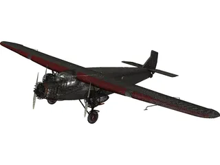 Ford A5 Trimotor 3D Model preview