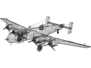 Handley Page Halifax B.III 3D Model preview