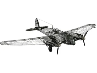 Heinkel He 111 H 3D Model preview
