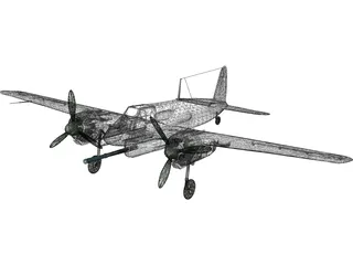 Henschel Hs 129 B 3D Model preview