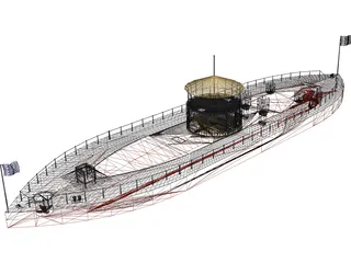 US Monitor 3D Model preview