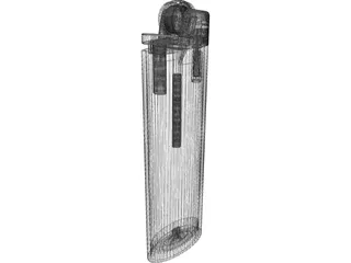 Bic Cigarette Lighter 3D Model preview