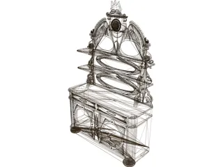 Victorian Sideboard 3D Model preview
