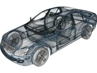 Mercedes-Benz S-class (2003) 3D Model preview