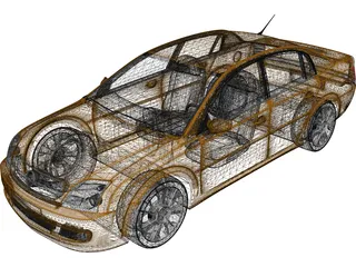 Opel Vectra (2002) 3D Model preview